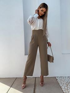 Camicette da Donna Eleganti Stile Vintage Traforate a Manica Lunga con Bottoni - Camicie Bianche da Ufficio in Pizzo - Product Image 6