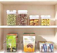Organisateur de tiroir en plastique transparent empilable, bac de rangement pour armoire, cuisine, garde-manger, collations, épices, cosmétiques, salle de bain, ou comme plateau de séparation pour coiffeuse