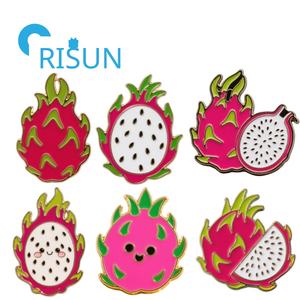 Fábrica barata lindo <span class=keywords><strong>Cactus</strong></span> frutas esmalte pines broches Dragonfruit Pin Metal personalizado dragón fruta <span class=keywords><strong>Pitaya</strong></span> esmalte solapa Pin insignia - Product Image 1