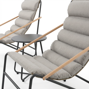 Juego de Bistró Moderno de 3 Piezas de <span class=keywords><strong>Metal</strong></span> con Recubrimiento en Polvo, Muebles de Exterior Impermeables y Ecológicos para Apartamento, Patio, Balcón - Product Image 5