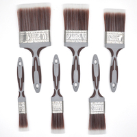 Zlimnsn — jeu de pinceaux à peinture ergonomique, brosse à manche en caoutchouc, adaptée à la peinture à longue poignée confortable