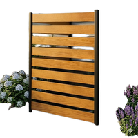 COREY Mampara de Privacidad para Aire Acondicionado de 60" de Alto x 38" de Ancho, para Exteriores, para Piscina, Contenedor de Basura, de Madera y Metal, Fácil de Montar