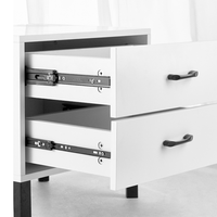 Glissières de tiroir à roulement à billes à extension complète Nisko, rail télescopique robuste pour panier de meuble de cuisine avec crochet