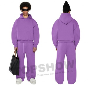 Ensemble survêtement de jogging de haute qualité avec logo personnalisé imprimé en relief, sweat-shirt et pantalon de survêtement pour homme - Product Image 6