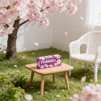Boîte d'emballage en PET à fleurs de cerisier imprimées avec logo personnalisé, rehaussez votre marque de probiotiques Sakura