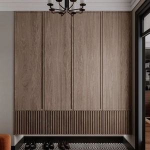 פורניר עץ עמיד למים עיצוב שייקר עם לוח מחדש עדין ארון בגדים - Product Image 1