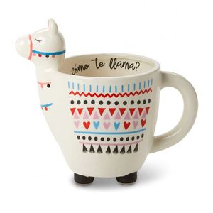 Tasses à café en forme d'alpaga avec des motifs imprimés à la main - Product Image 2