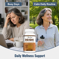Capsules de Reishi, extrait de champignon en poudre, soutien immunitaire, marque privée, OEM, ODM, approvisionnement en vrac, fabricant direct d'usine
