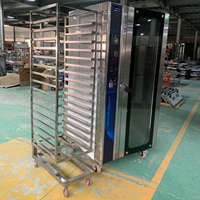 Four combiné automatique à 3 plateaux à petit pain rationnel avec vapeur pour boulangerie, grille rotative à gaz