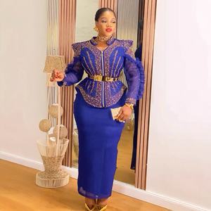 Abiti Africani Primavera 2025 per Donne, Moda Manica Lunga in Poliestere, Outfit Dashiki Ankara, Vestito Taglie Forti per Matrimoni e Feste - Product Image 4