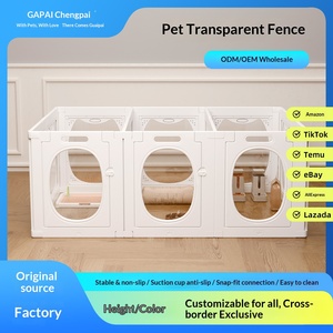 新款跨境宠物透明围栏室内狗笼中小型犬比熊犬围栏防逃隔间 - Product Image 5
