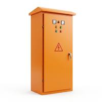 Armoire de commande sur mesure 400V orange haute visibilité, boîtier de distribution électrique 200A IP54 pour l'infrastructure d'automatisation industrielle