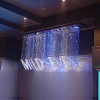 Lumières de fête en fibre optique personnalisées, lustre scintillant RGB pour les événements de vacances
