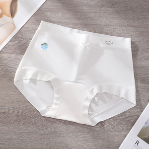 Sous-vêtements sans couture en fibre de bambou pour <span class=keywords><strong>femmes</strong></span>, grande taille, 100 kg, taille mi-haute, style quotidien, uni, culotte bikini - Product Image 6