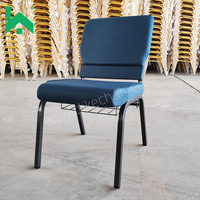 Chaise de culte rembourrée moderne gris foncé durable et écologique, empilable, en tissu de haute qualité pour hôtels, auditoriums et théâtres