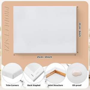 Lienzo en Blanco para Artistas, 100% Algodón, Pre-impregnado, Libre de Ácido, Tamaño Personalizado, para Niños y Artistas - Product Image 2