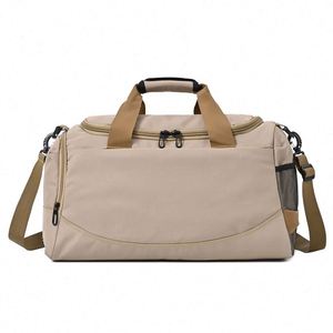 Bolsa de lona de cuero genuino de 60L, bolsa de viaje de lona extensible para Weekender, bolsa de gimnasio durante la noche para viajar - Product Image 3