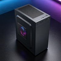 Gabinete Micro ATX Meway Mesh Front con Ventilador RGB, Mini Torre de Acero SPCC, Compatible con Fuente de Alimentación ATX, para Gaming y Oficina, Personalizable, en Stock