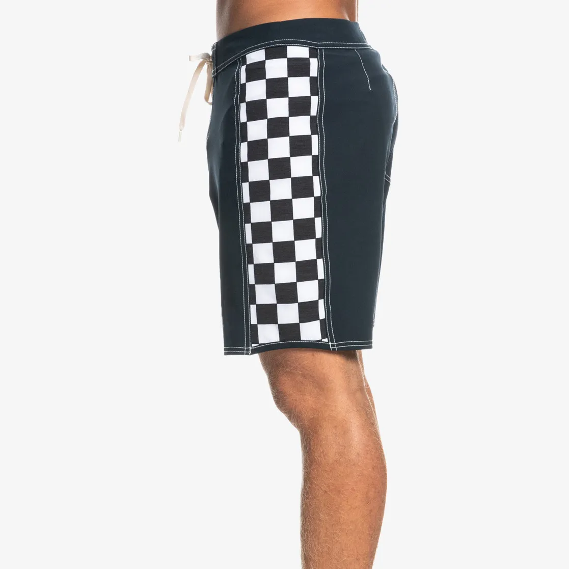 Corda de cintura novo design xadrez padrão surfing, shorts personalizados fitness corrida praia prancha para homens