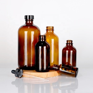 Haute Qualité 60ml 120ml Ambre Bouteille D'huile Essentielle Boston Bouteille Ronde Flacons En Verre Compte-gouttes Avec Compte-gouttes - Product Image 4