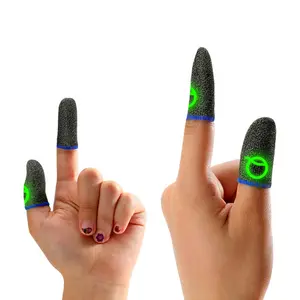 पसीना प्रूफ रजत और कार्बन फाइबर खेल उंगली आस्तीन चमकदार टच स्क्रीन उंगली आस्तीन