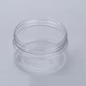 Transparent Pet <b>Plastic</b> Bottle 100Ml Wide Mouth Screw Cap Cosmetic <b>Packaging</b> Cylinder Shape Silver Aluminum Lid - Product Image 3