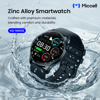 Reloj Inteligente Miccell IP68 con Llamadas Bluetooth, Monitor de Ritmo Cardíaco, Modo Deportivo, Resistente al Agua, Multifuncional para Deporte y Viajes