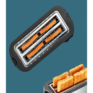 <span class=keywords><strong>Grille</strong></span>-<span class=keywords><strong>pain</strong></span> 2 tranches en acier inoxydable avec <span class=keywords><strong>grille</strong></span> de maintien au chaud - Contrôle de la décongélation, du réchauffement et de la dorure, Argent et Noir, pour <span class=keywords><strong>pain</strong></span> et bagels - Product Image 5