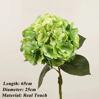 Haute qualité peint hortensias 65cm fleurs en Latex artificielles vraie touche fleurs maison mariage hôtel décoration