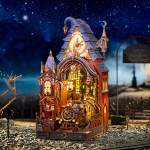 Tonecheer Magic Platform: Libro 3D in Legno con LED a Doppia Modalità (Attivazione con Bacchetta Magica e Tocco) - Regalo per Amanti dei Maghi - Product Image 1