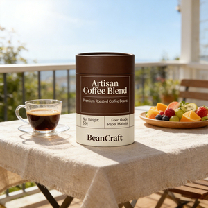 Boîte <span class=keywords><strong>en</strong></span> papier pour grains de <span class=keywords><strong>café</strong></span> haut de gamme |   Cylindre alimentaire personnalisé imprimé avec revêtement <span class=keywords><strong>en</strong></span> aluminium - Product Image 4