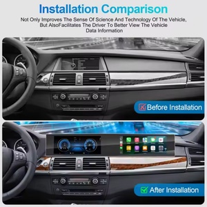 Navihua 21 Inch Dual Screen Android Carplay Display Car GPS <b>Stereo</b> Navigation for BMW X5 E70 X6 E71 2007-2013 CCC CIC - Product Image 3