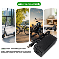 Chargeur intelligent 60V pour batterie au plomb-acide de trottinette électrique à pneus larges avec interface GX16 XLR personnalisable et alimentation de charge stable