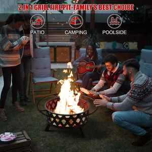 หม้อไฟกลางแจ้งเตาไฟทำจากโลหะทรงกลมใช้สำหรับย่างกลางแจ้งเตาผิงแบบพกพา - Product Image 6