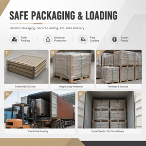 Barrière <span class=keywords><strong>HESCO</strong></span> - Barrière défensive remplie de sable pour la lutte contre les inondations et la sécurité périmétrique - Product Image 6
