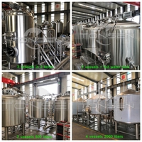 Equipo de Elaboración de Cerveza de Alta Productividad de 1000L, 2000L, 3000L, 5000L, Controlado por PLC, con Capacidades de Procesamiento de Alcohol