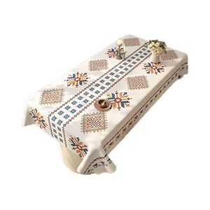 Mantel de estilo étnico, impermeable, resistente al aceite, lavable, resistente al calor, mantel rectangular bohemio de alta gama - Product Image 5