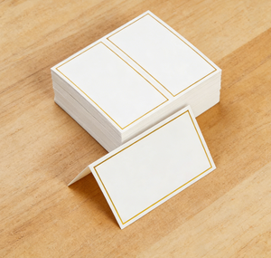 Biglietti Segnaposto Vuoti con Bordo in Lamina Dorata, Stampa Offset, per Segnaposto Riservati, Tende e Segnaposto per Allestimenti Tavoli Matrimoni e Baby Shower - Product Image 6