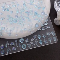 Paso Sico – Nouveauté : Kit d'embellissements pour ongles en résine sur le thème de l'océan – Assortiment de coquillages, étoiles de mer, conques, cocotiers, nacrés multicolores