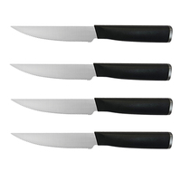 Couteau à steak de 4,5 pouces très vendu avec manche en plastique, couteau de cuisine en acier inoxydable, couteau dentelé
