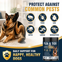 Complément alimentaire pour chiens OEM contre les puces et les tiques, soutien immunitaire, santé des articulations, soin de la peau et du pelage, comprimés à mâcher à base de levure de bière