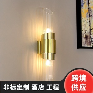 Postmodern Wall Lamp Copper Body E27 Led Bulb Switch Control For Living Room Bedroom <b>Corridor</b> <b>Lighting</b> - Product Image 3