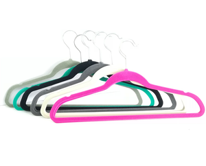 XIQI 50 piezas Percha multicolor para adultos <span class=keywords><strong>Pantalones</strong></span> dorados de terciopelo Perchas de terciopelo Paquete de 30 perchas <span class=keywords><strong>Zara</strong></span> Factory - Product Image 2