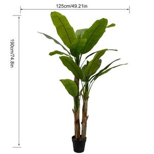 Arbre artificiel <span class=keywords><strong>Musa</strong></span> <span class=keywords><strong>bananier</strong></span> bonsaï de 1,80 m personnalisé en PVC pour la maison, le bureau, les mariages, la salle à manger, décoration chic pour le bureau et les mariages - Product Image 2