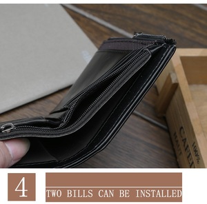Portefeuille homme Baellerry, nouveau style, 3 couleurs en stock, en cuir PU, section courte, double fermeture éclair, fin, <span class=keywords><strong>porte</strong></span>-cartes, <span class=keywords><strong>porte</strong></span>-<span class=keywords><strong>monnaie</strong></span> - Product Image 6