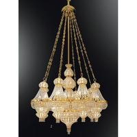 Vigorquatre — lustre suspendu doré en cristal, luminaire décoratif d'intérieur, idéal pour un restaurant, une église ou une villa, prix de gros