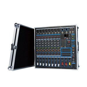 Mezclador de audio amplificado GJS de 8 canales, 500W/800W, con micrófonos, estuche de transporte, MP3, Bluetooth, para presentaciones en escenario y transmisiones en vivo. - Product Image 1