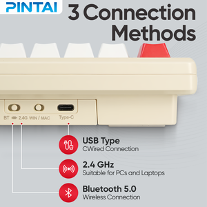 Không dây chơi Game bàn phím 82 phím RGB Backlit bàn phím cho gamer máy tính xách tay máy tính màu đỏ đen - Product Image 6