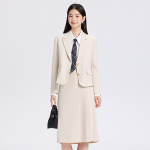 Women's Suit Set Solid Color Polyester Anti-Wrinkle Formal Workwear Office Commuting Professional Dress Suit - Product Image 4