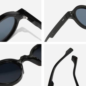 Petites lunettes de soleil rondes de haute qualité, durables, anti-lumière bleue et unisexes, légères, anti-rayons ultraviolets - Product Image 6